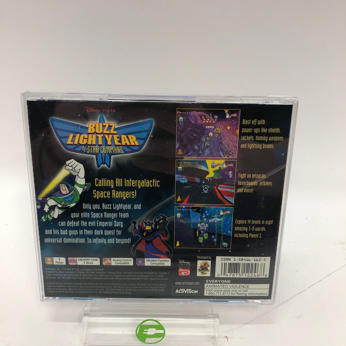 Buzz Lightyear of Star Command (Sony PlayStation 1 PS1, 2000) CIB w Registration