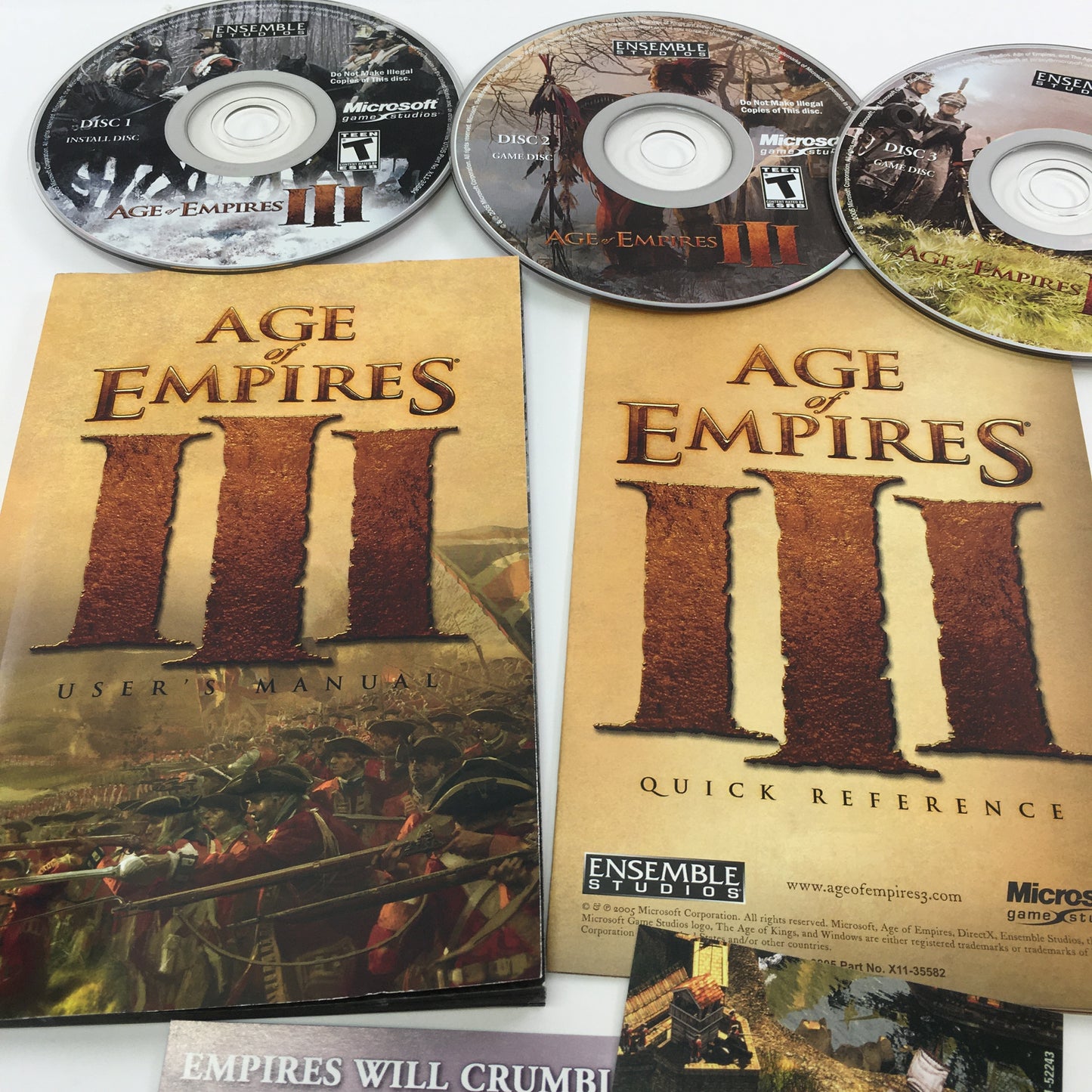Age of Empires III (PC, 2005) Complete In Box w Manual CIB
