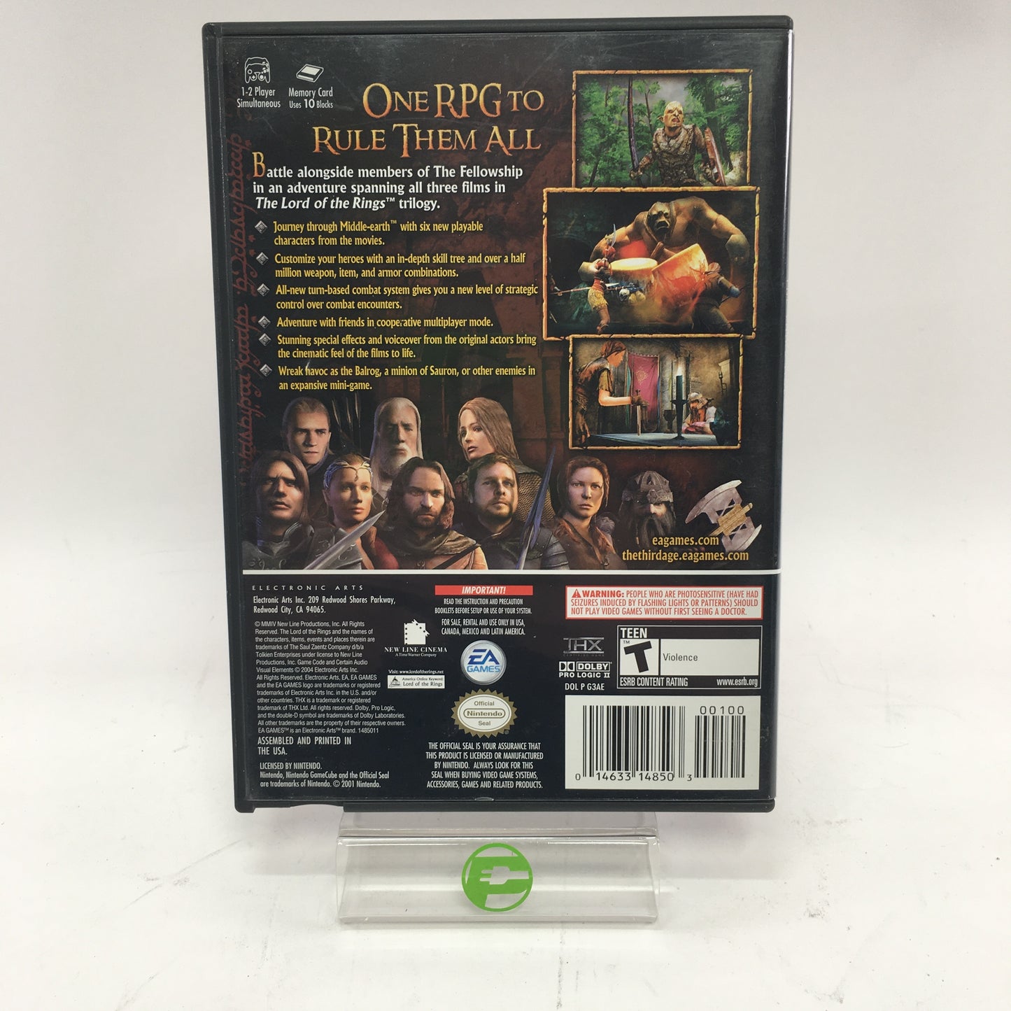 Lord of the Rings: The Third Age (Nintendo GameCube, 2004) No Manual Tested