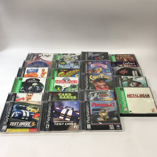 Lot of 22 Sony PlayStation 1 PS1 Games [Tomb Raider, Gran Turismo 2, and More]