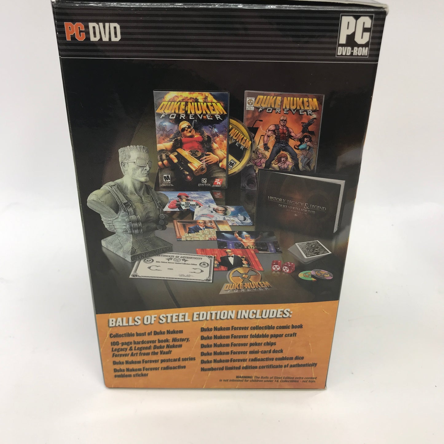 Duke Nukem Forever [Balls Of Steel Edition] (PC, 2011) Complete in Original Box