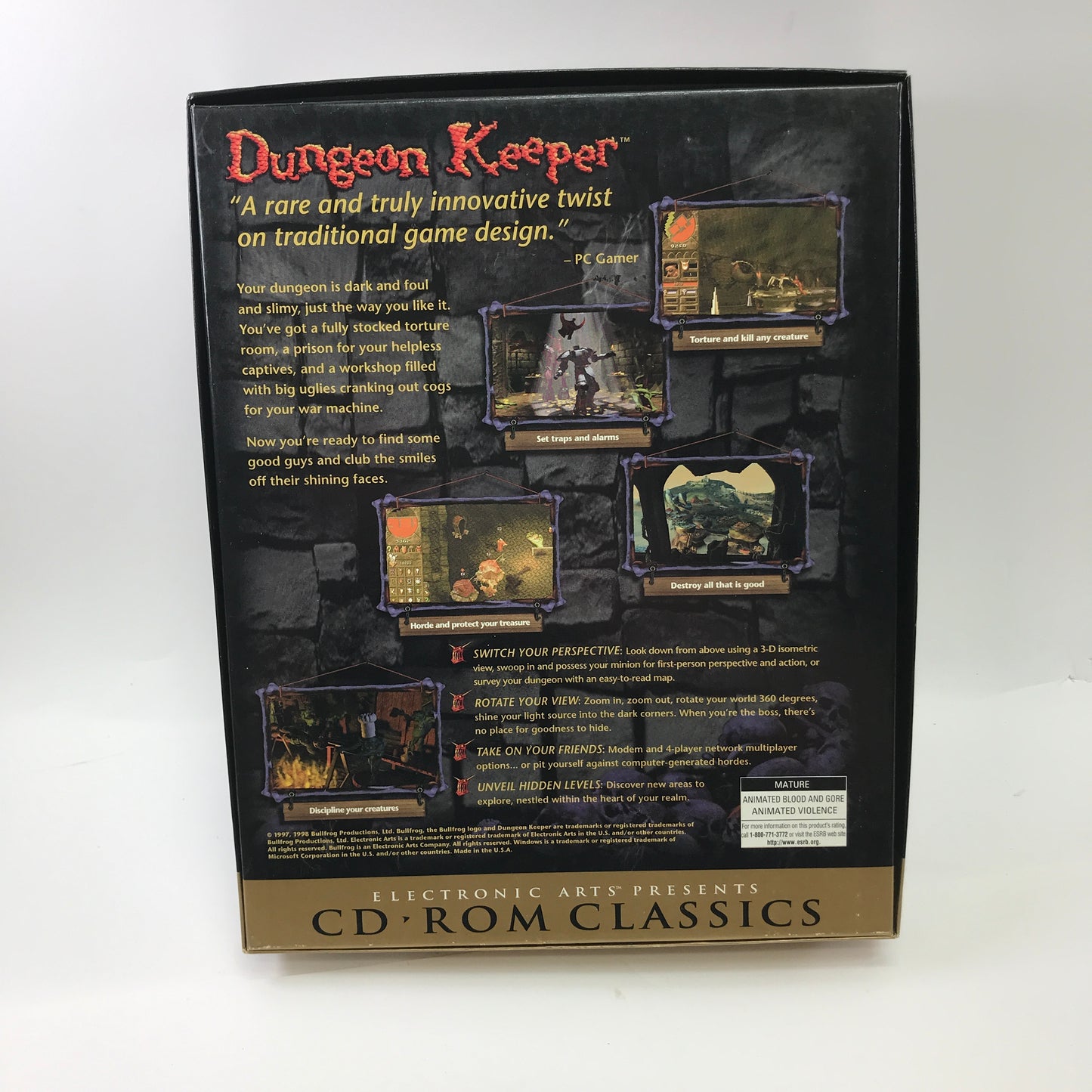 Dungeon Keeper (PC, 1997) Complete in Original Box, CIB