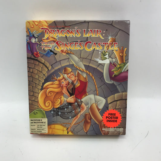 Dragon’s Lair: Escape from Singe’s Castle (PC, 1991) in Original Box w Poster