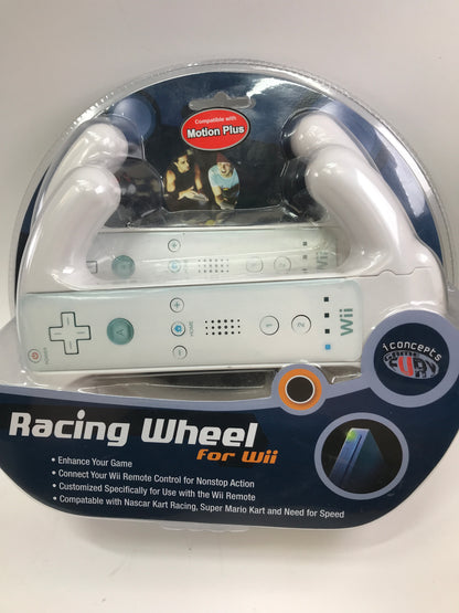 New Nintendo Racing Wheel White WII-440 Factory Sealed
