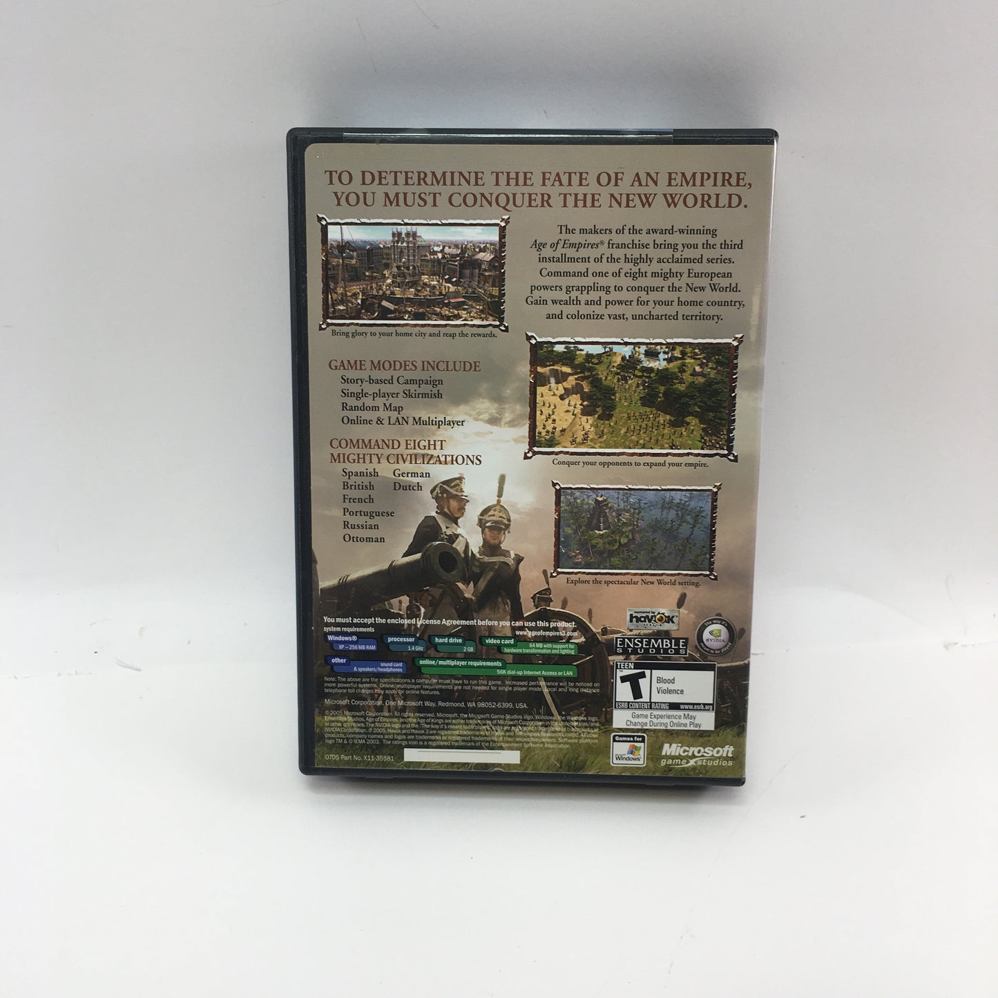 Age of Empires III (PC, 2005) Complete In Box w Manual CIB