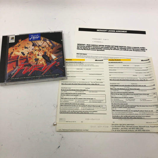 Fury 3 (PC, 1995) Complete in Original Box, Minty Disc, No Scratches, CIB