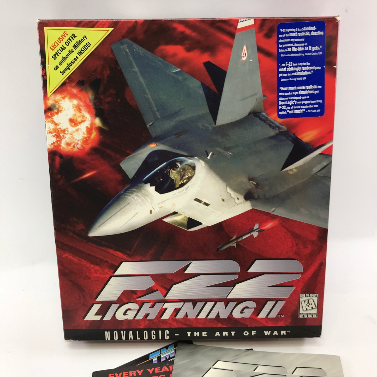 F-22 Lightning II (PC, 1995) Complete in Original Big Box CIB