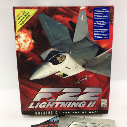 F-22 Lightning II (PC, 1995) Complete in Original Big Box CIB