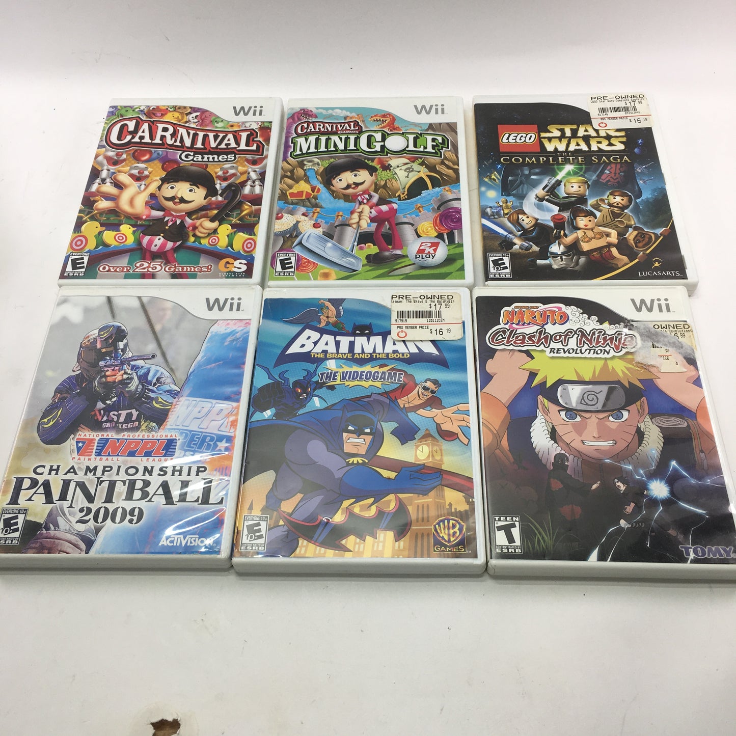 Lot of 55 Nintendo Wii Games [Mario Power Tennis, Donkey Kong, Just Dance, More]