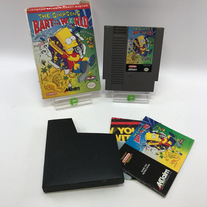 The Simpsons Bart vs the World (Nintendo NES, 1991) CIB w Dust Sleeve