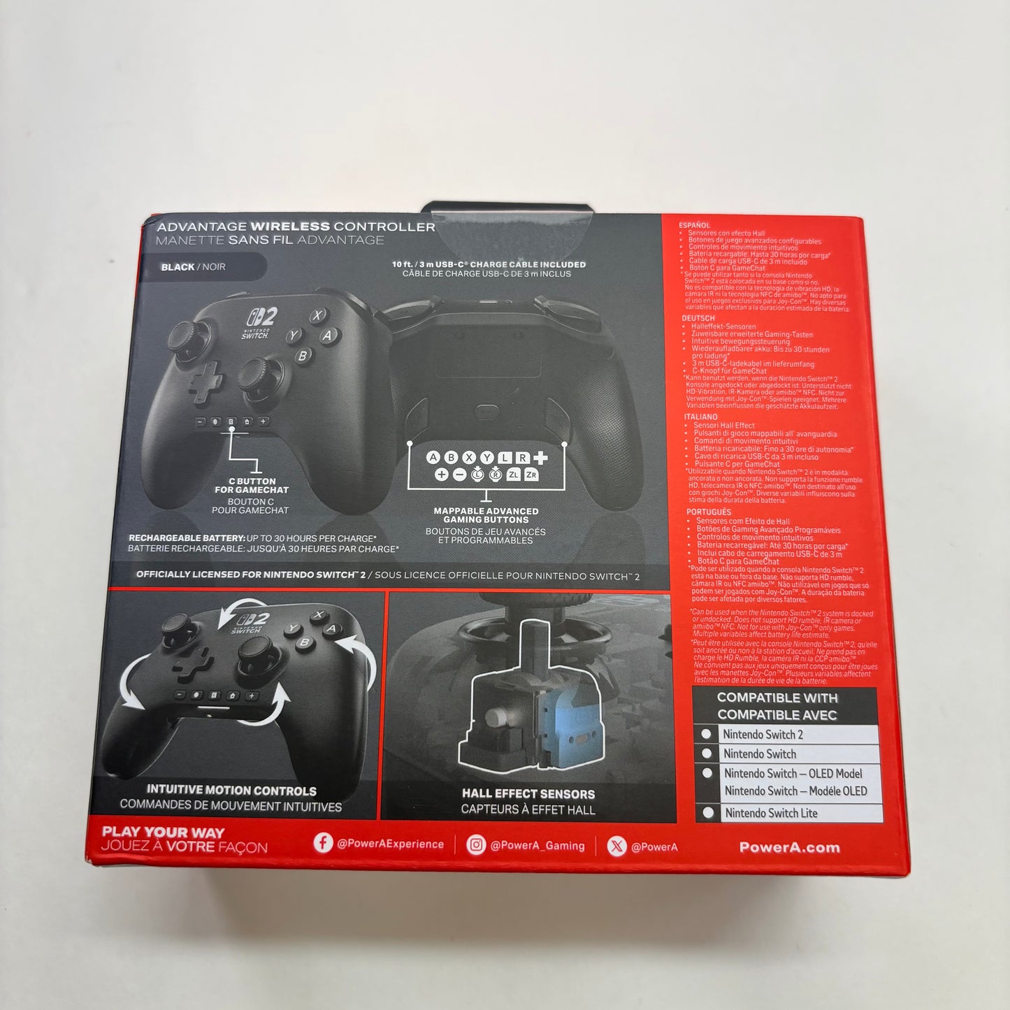 New Nintendo Power A Advantage wireless controller Controller NSGPAWL Black
