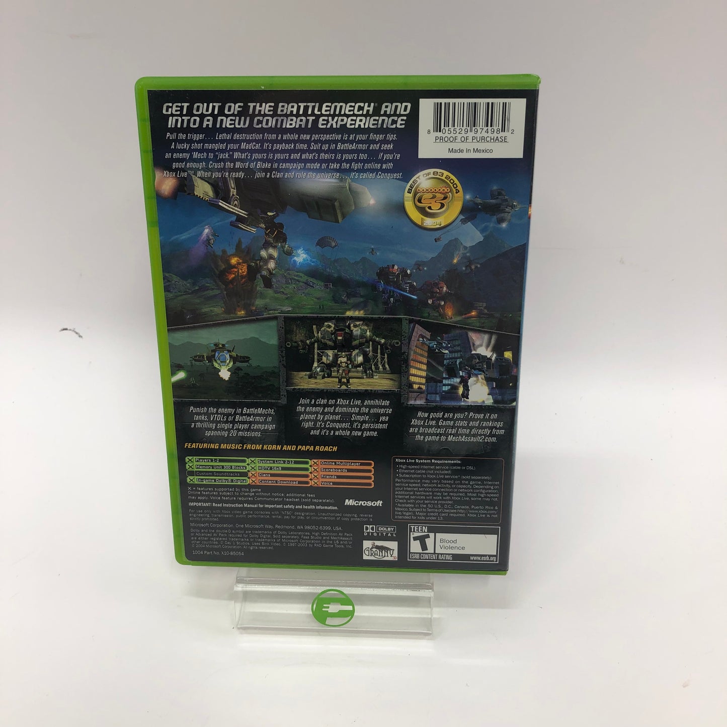 MechAssault 2 Lone Wolf (Microsoft Xbox, 2004) Complete in Original Box w Manual