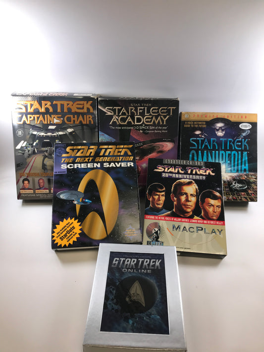 Star Trek Vintage PC Game Lot [Omnipedia, Captians Chair and More]
