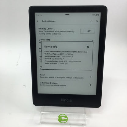 Amazon Kindle Paperwhite (11th Gen) E-Reader M2L4EK Tested and Working