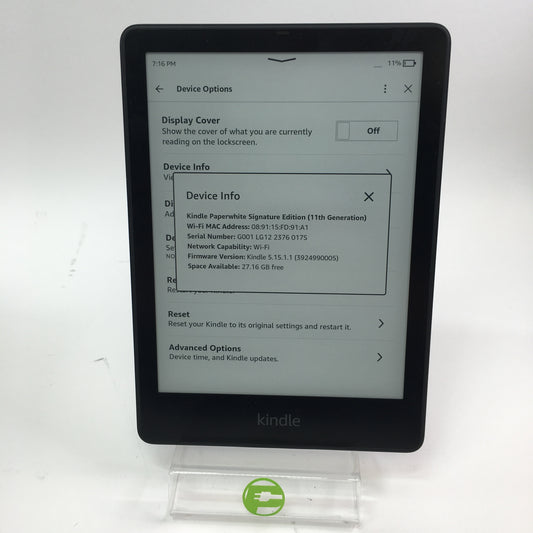 Amazon Kindle Paperwhite (11th Gen) E-Reader M2L4EK Tested and Working