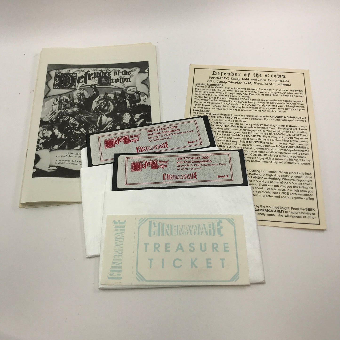 Defender of the Crown (PC, 1987) Complete in Original Box w Inserts, CIB