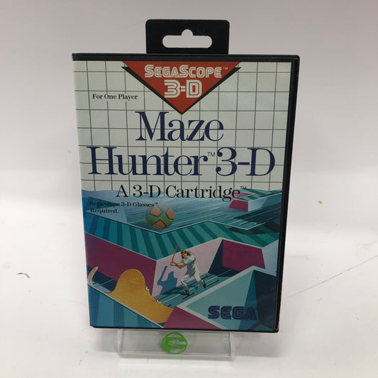 Maze Hunter 3D (Sega Master System, 1986) Complete in Original Box, CIB