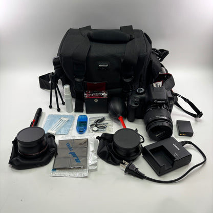 Canon EOS4000D 18.0MP Digital SLR DSLR Camera Kit w Accessories