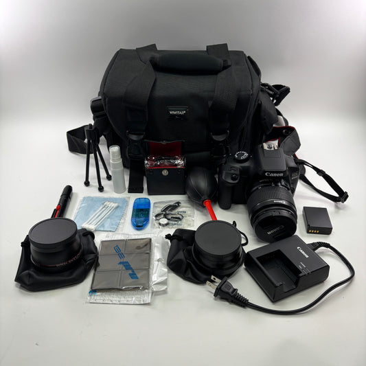 Canon EOS4000D 18.0MP Digital SLR DSLR Camera Kit w Accessories