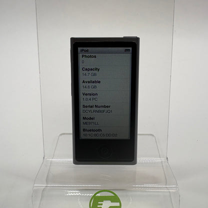 Apple iPod Nano 7th Gen 16GB Graphite A1446