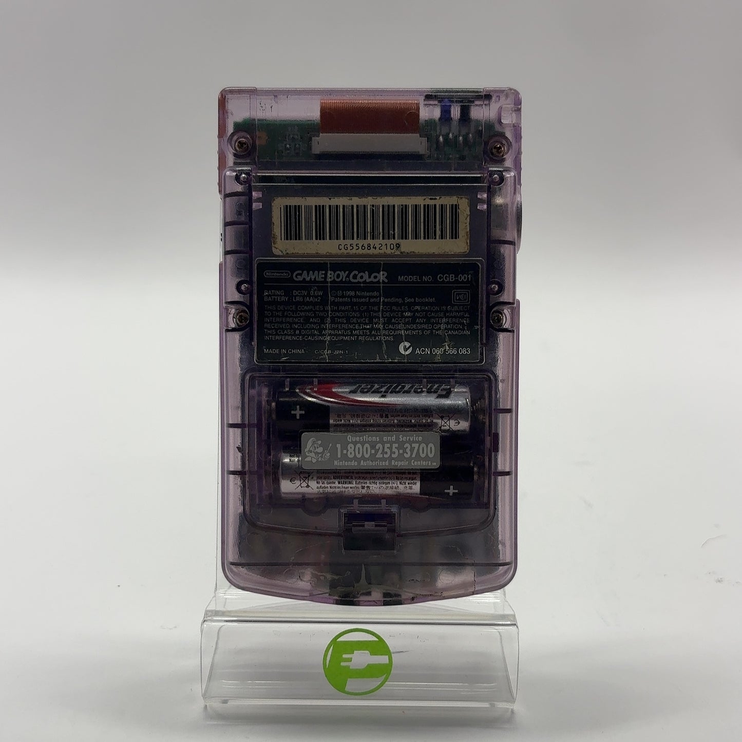 Nintendo Game Boy Color Handheld Only CGB-001 Atomic Purple