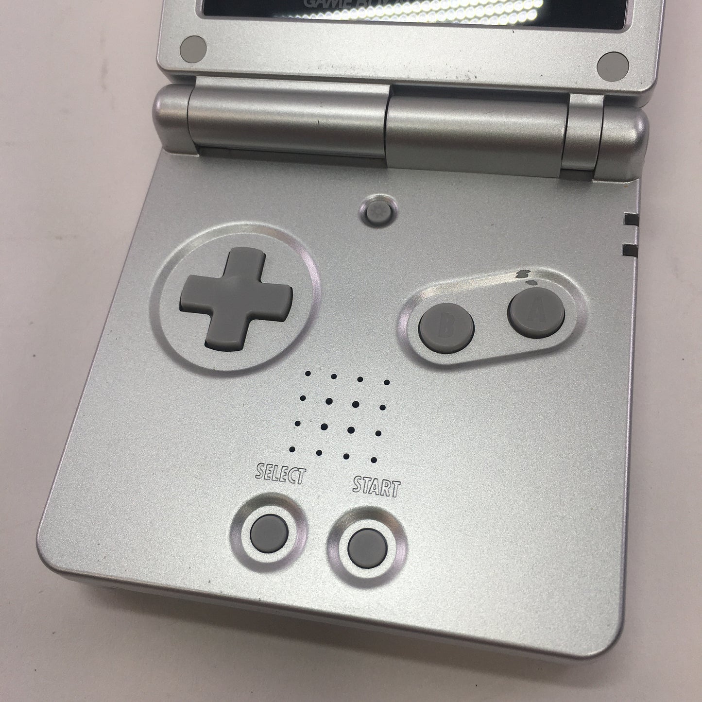 Nintendo Game Boy Advance SP Handheld AGS-001 Silver, Tested, w/ OEM Charger