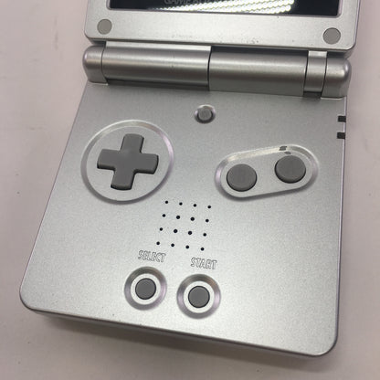 Nintendo Game Boy Advance SP Handheld AGS-001 Silver, Tested, w/ OEM Charger