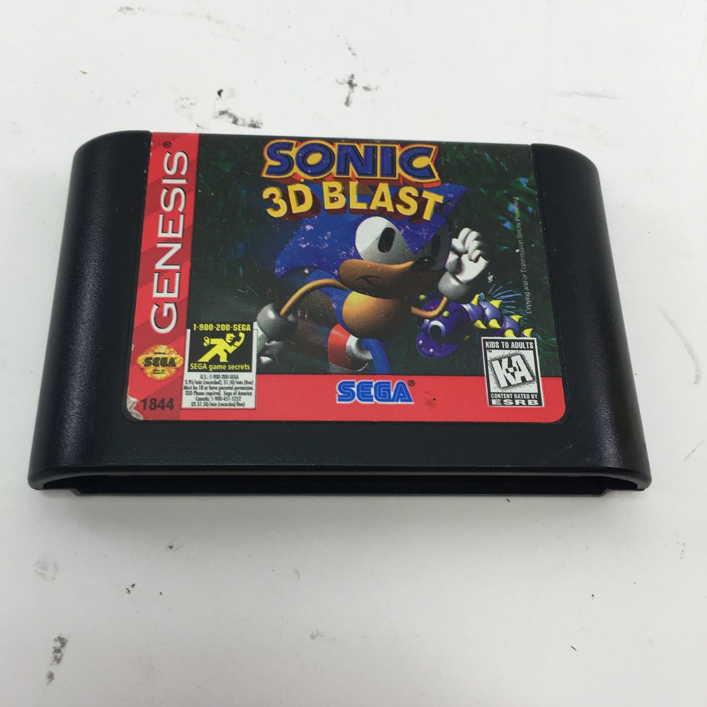 Sega Genesis Video Game Console Black MK-1631 w Controller and 3 Games