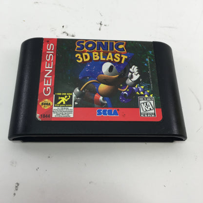 Sega Genesis Video Game Console Black MK-1631 w Controller and 3 Games