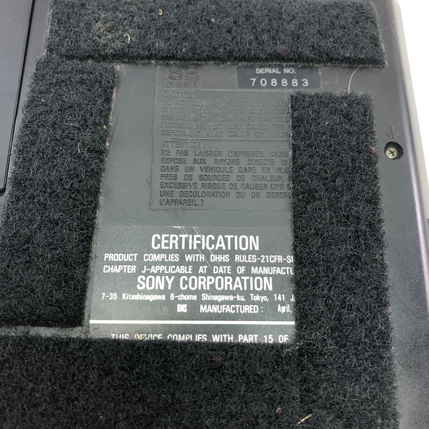 Broken Sony Discman CD Compact Player D-121 MEGA BASS No Power READ