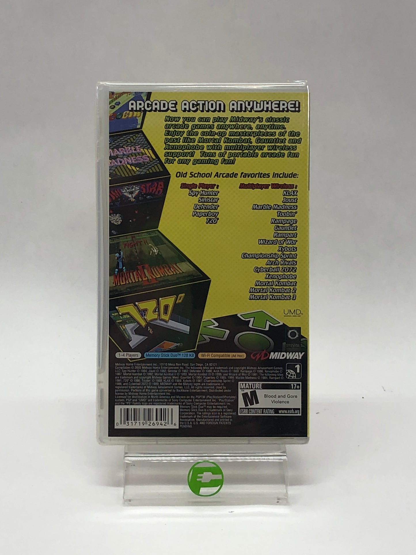 New Midway Arcade Treasures Extended Play (Sony PlayStation Portable PSP, 2005)