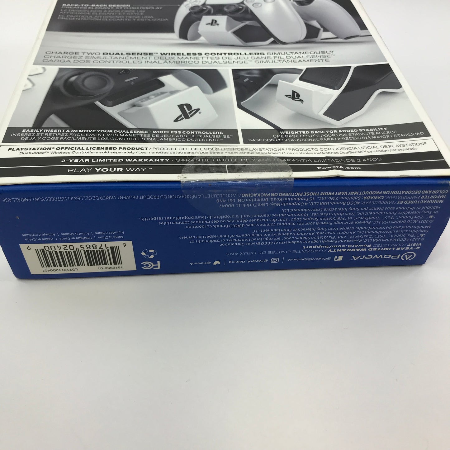 New PowerA Twin Charging Station Black/White For Playstation 5 PS5