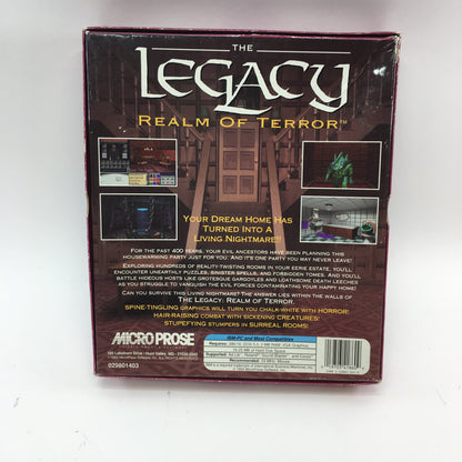 The Legacy: Realm of Terror (PC, 1991) Complete in Original Box