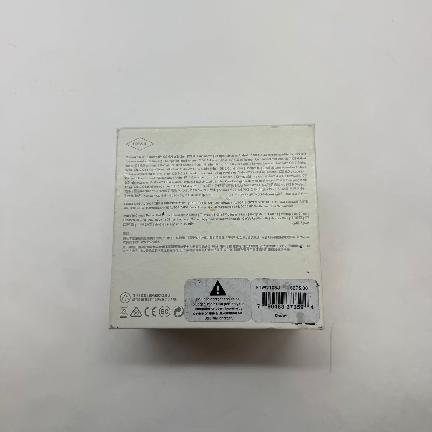 Fossil DW2A 46mm Smartwatch FTW2108J