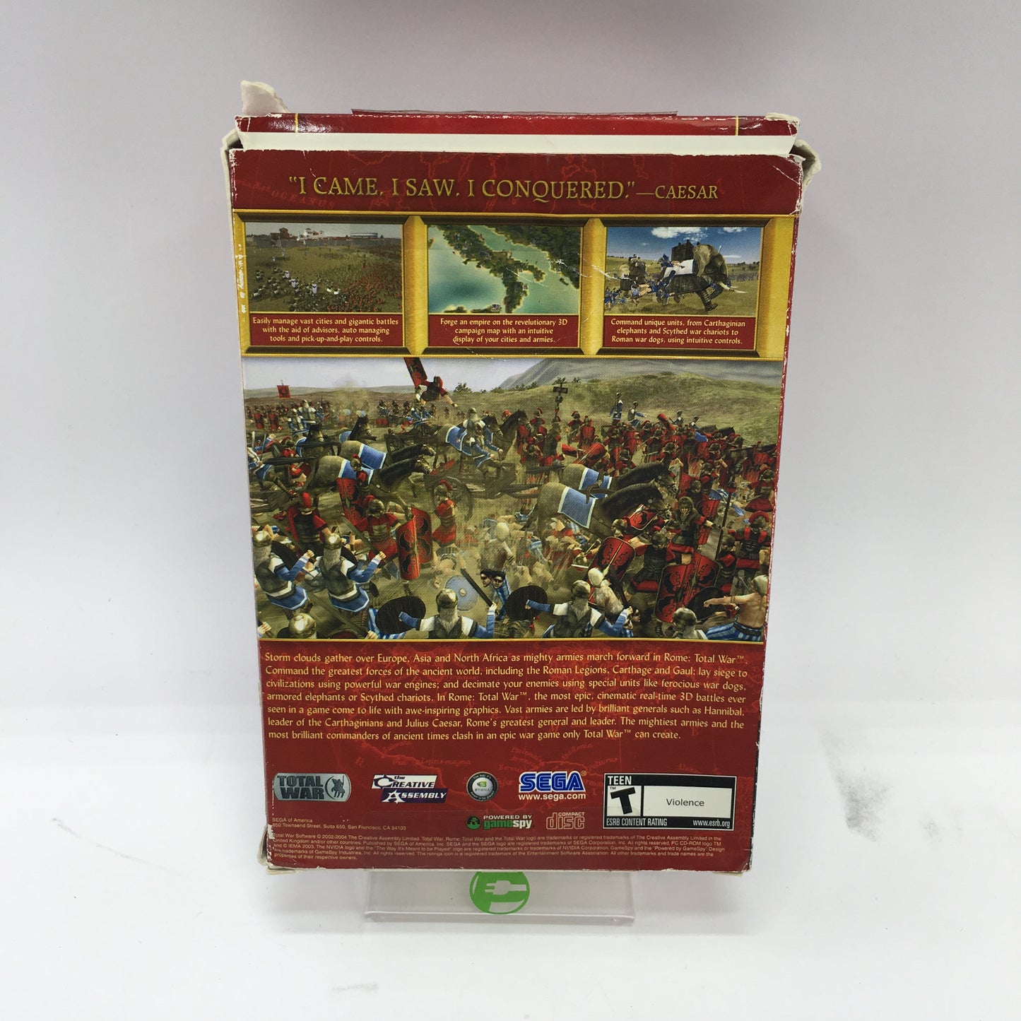 Rome: Total War (PC, 2004) Complete in Original Box w/ Manual, SEGA Version, CIB