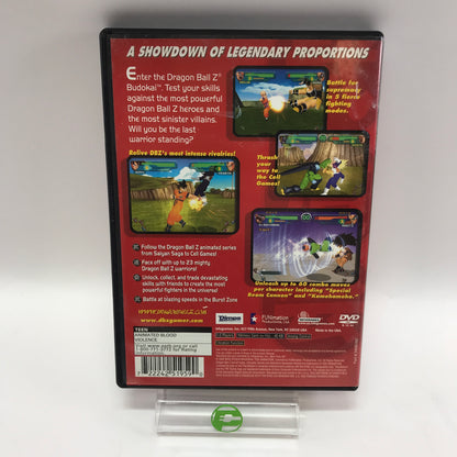 Dragon Ball Z Budokai (Sony PlayStation 2 PS2, 2002) w/ Manual and Poster