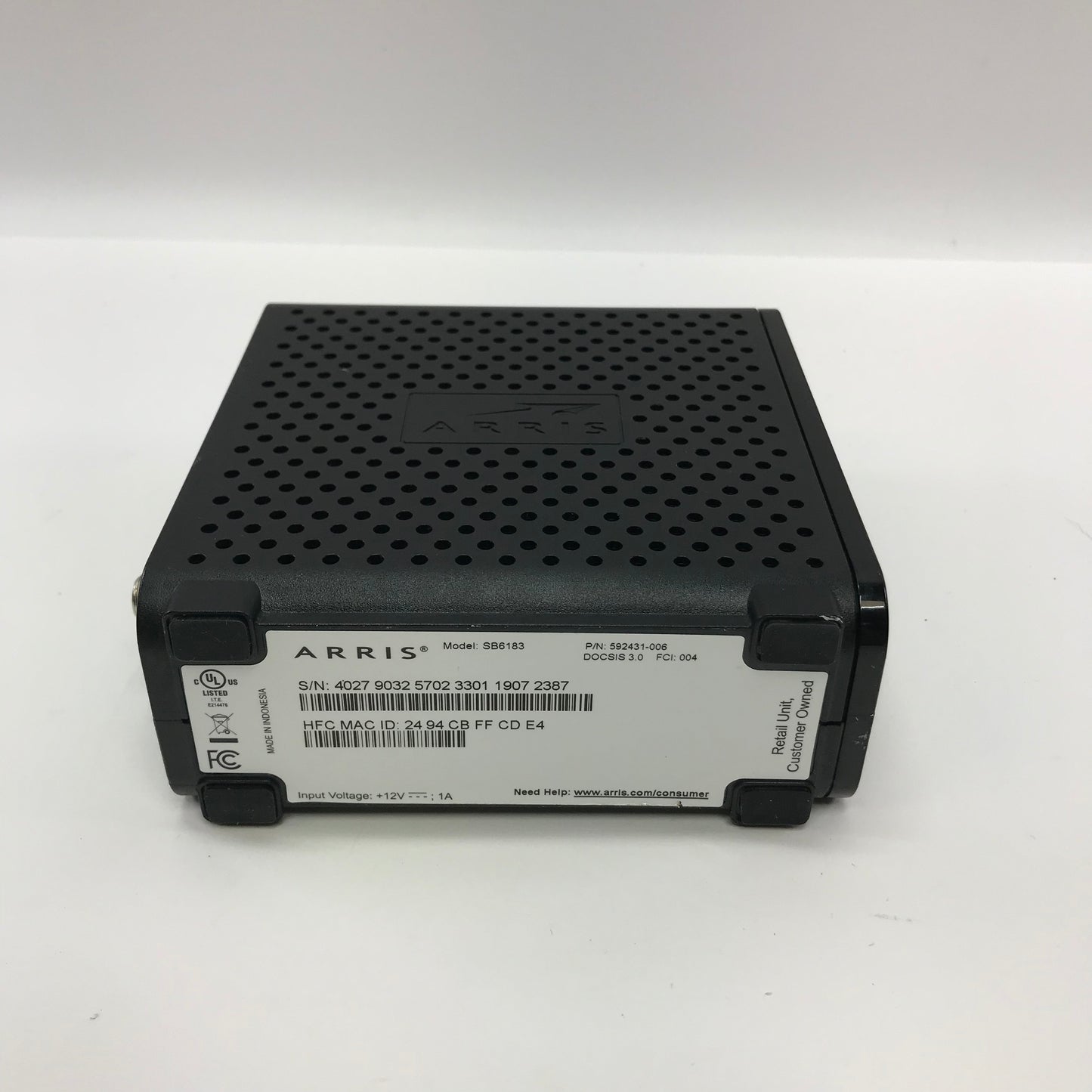 Arris Surfboard DOCSIS 3.0 Cable Modem SB6183
