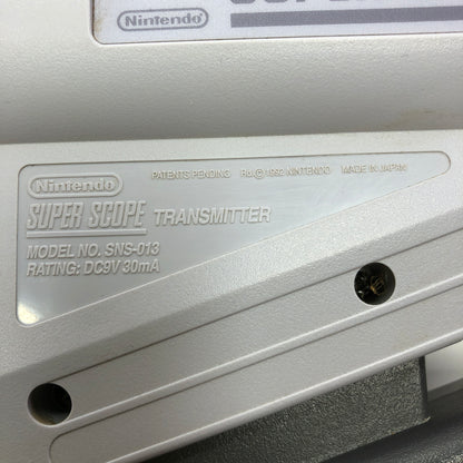 Super Nintendo Super Scope 6 Controller SNS-013 Gray Complete w Original Box 