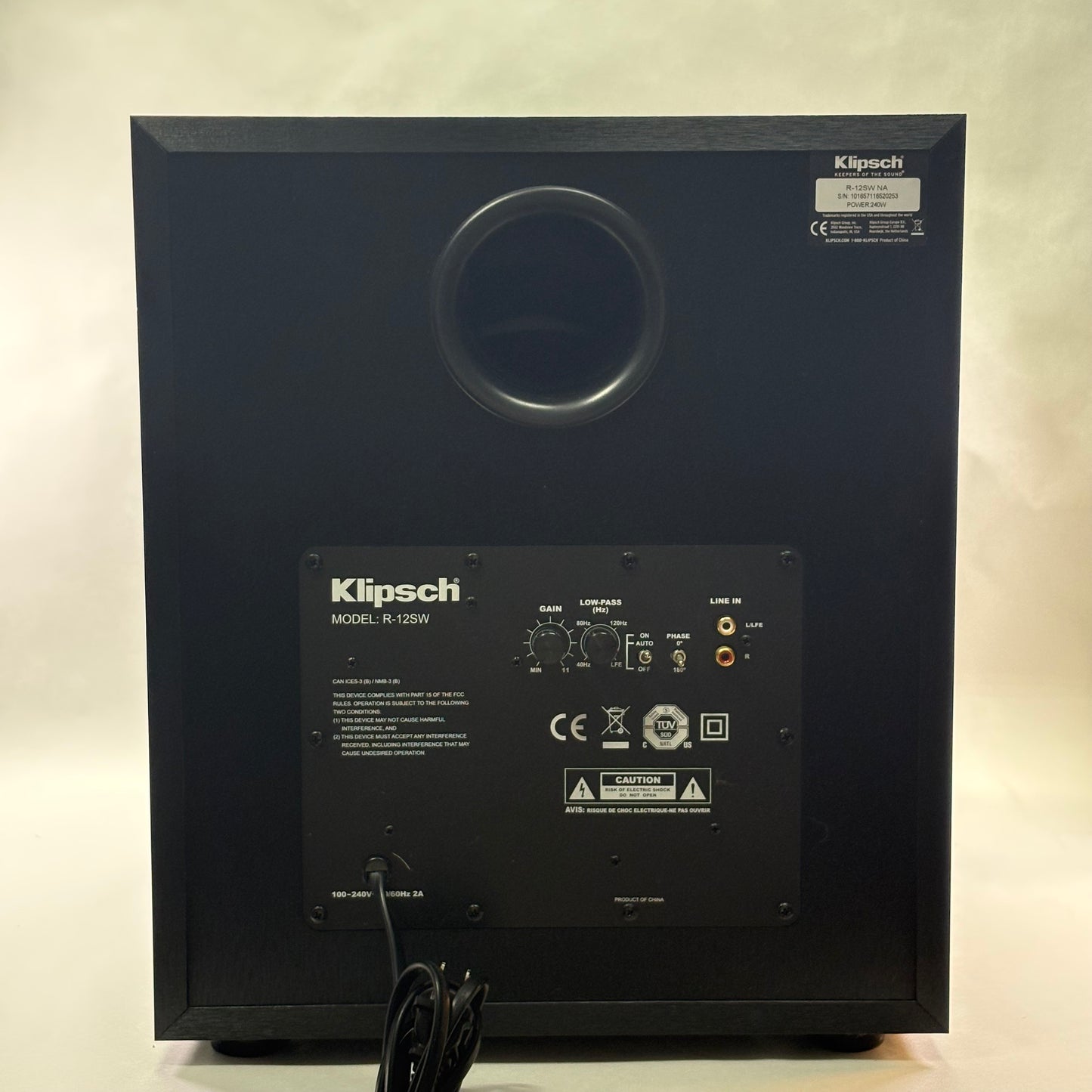 Klipsch R-12SW Subwoofer R-12SW