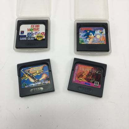 Lot of 4 Sega Game Gear Games [Sonic the Hedgehog, Gear Works and More]