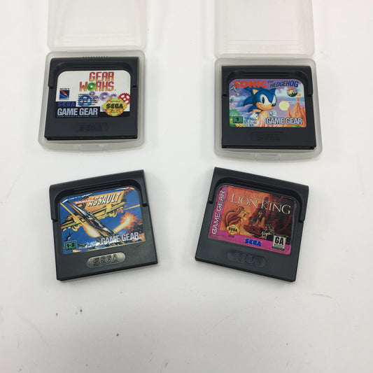 Lot of 4 Sega Game Gear Games [Sonic the Hedgehog, Gear Works and More]