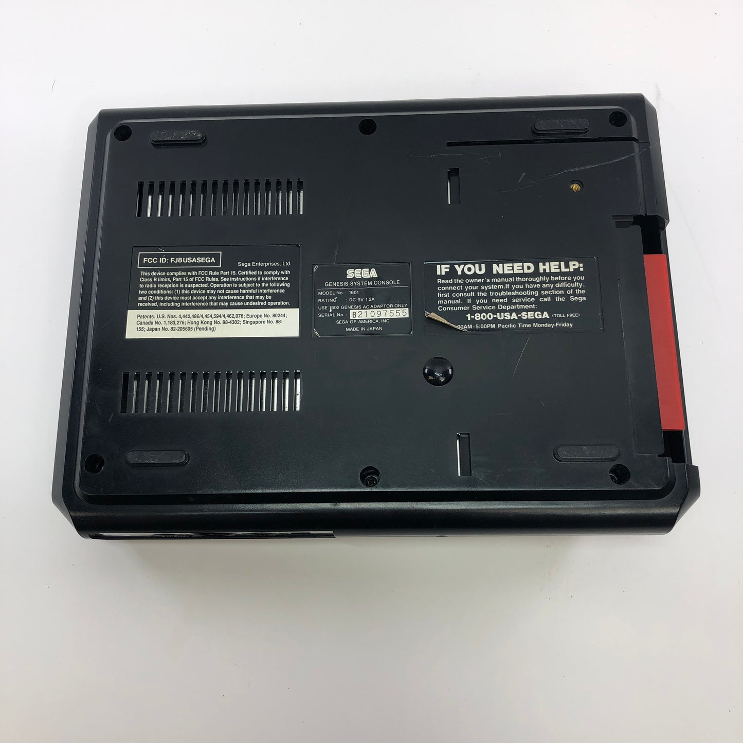 Sega Genesis 16-Bit Video Game Console Black 1601 Tested