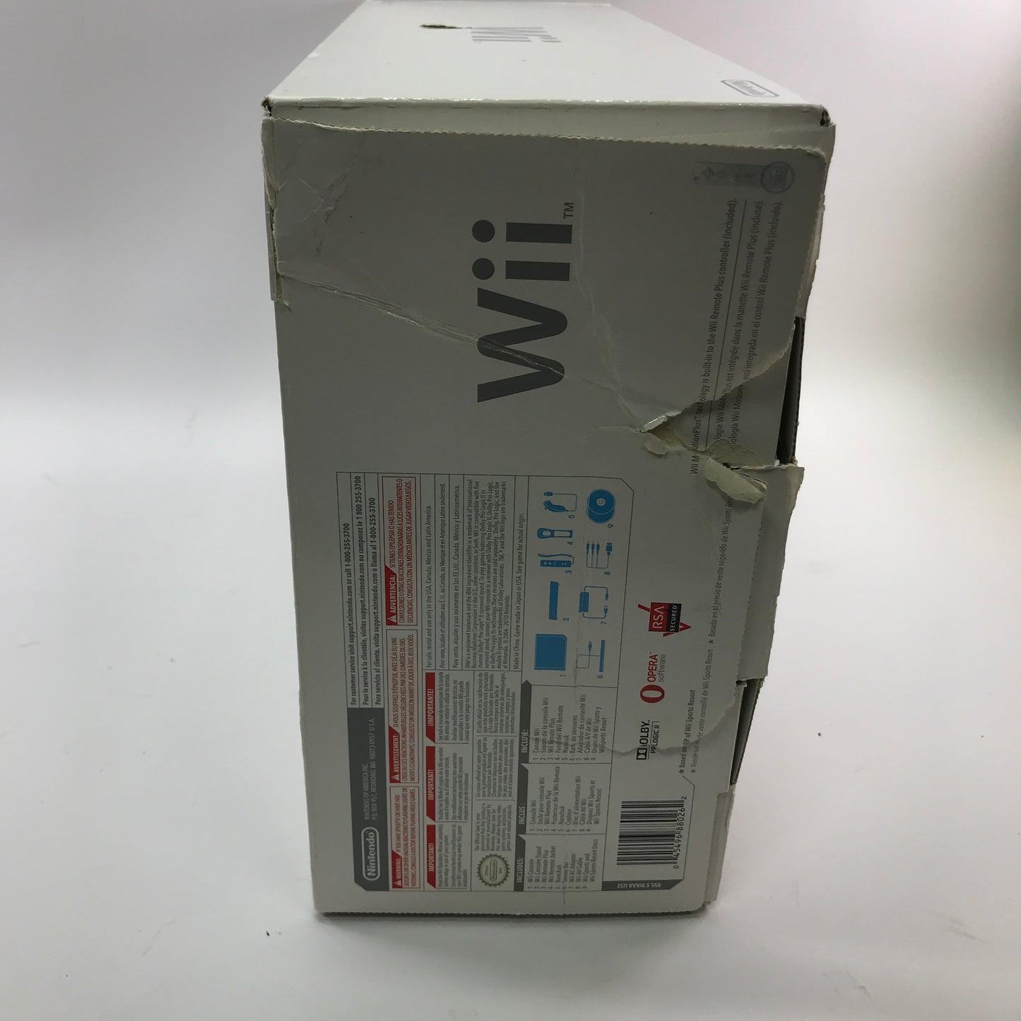 Nintendo Wii Video Game Console RVL-001 White No Sports Resort Disc READ