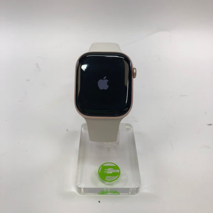 Unlocked Apple Watch Series 10 46MM Rose Gold Aluminum Starlight Sport Band