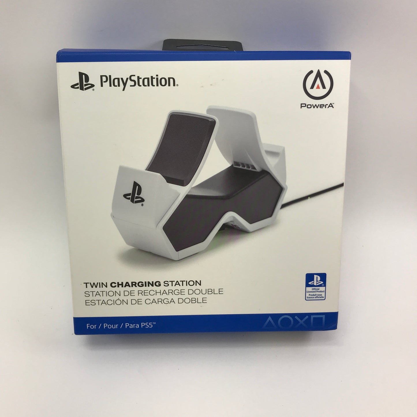 New PowerA Twin Charging Station Black/White For Playstation 5 PS5
