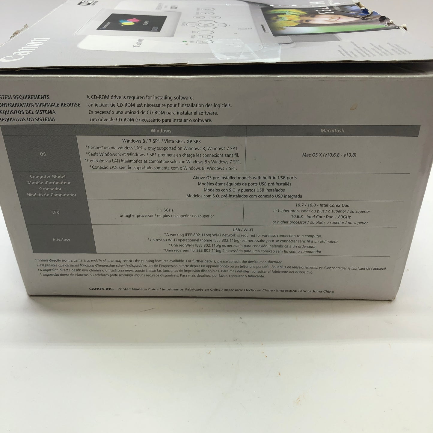 Canon Selphy cp910 Compact Photo Printer w Photo Paper, No Power Cord READ