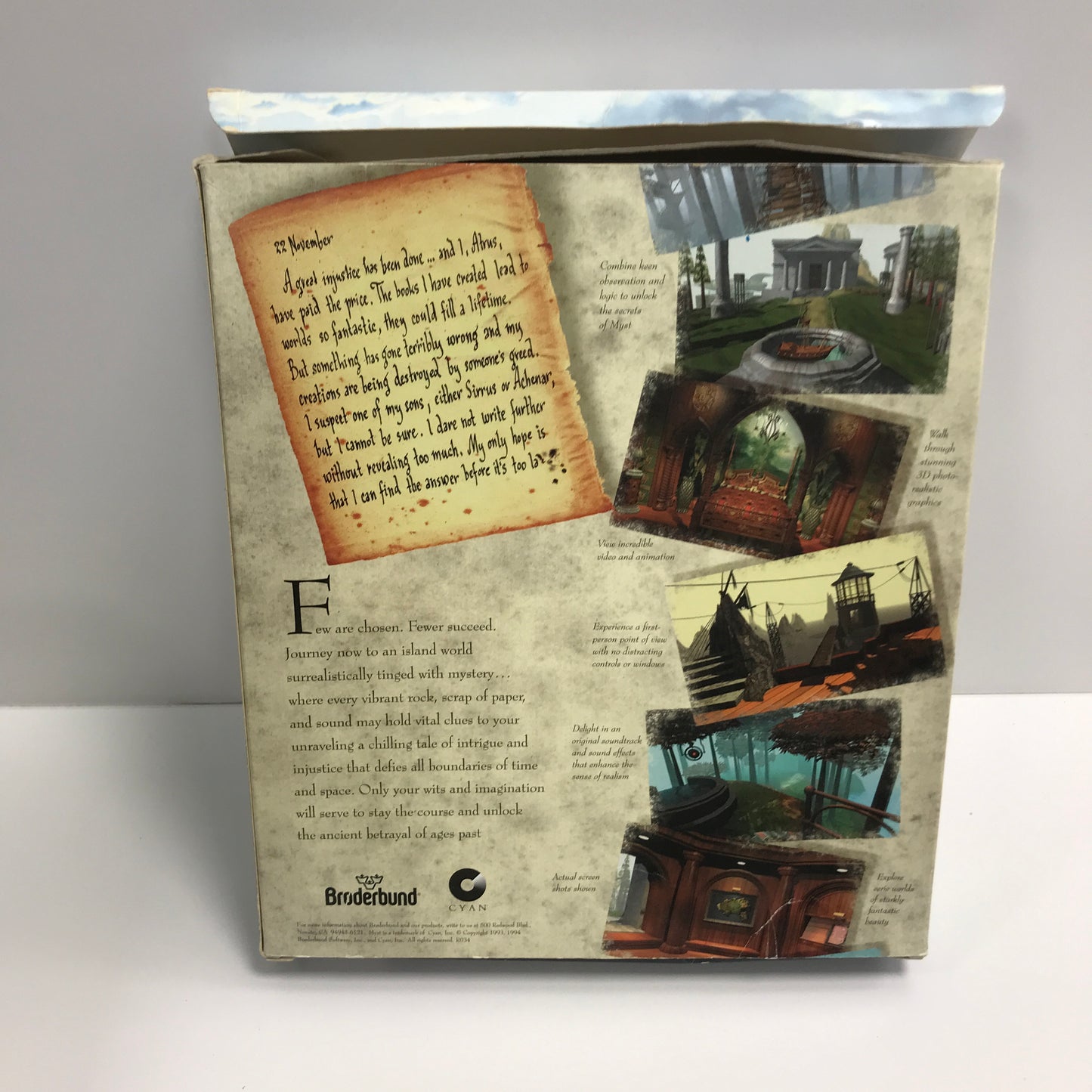 Myst (PC, 1994) Complete in Original Big Box w/ Manual, CIB