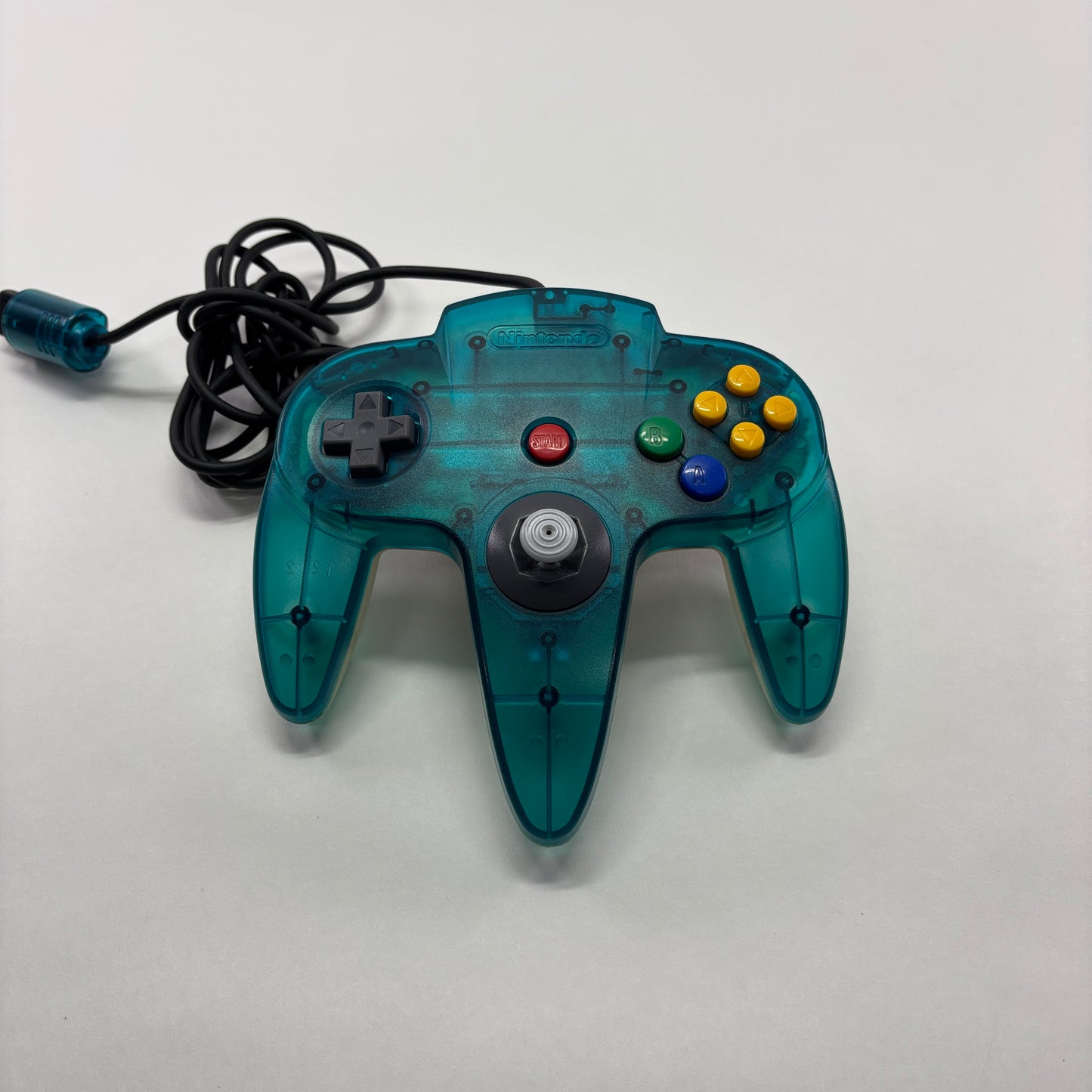 Nintendo 64 N64 Video Game Console And Controller NUS-001 Ice clear blue