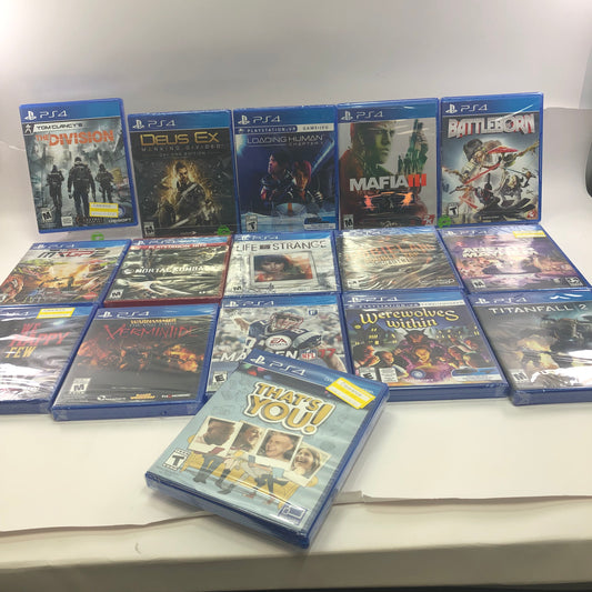 New Lot of 15 Sony Playstation 4 Factory Sealed Games