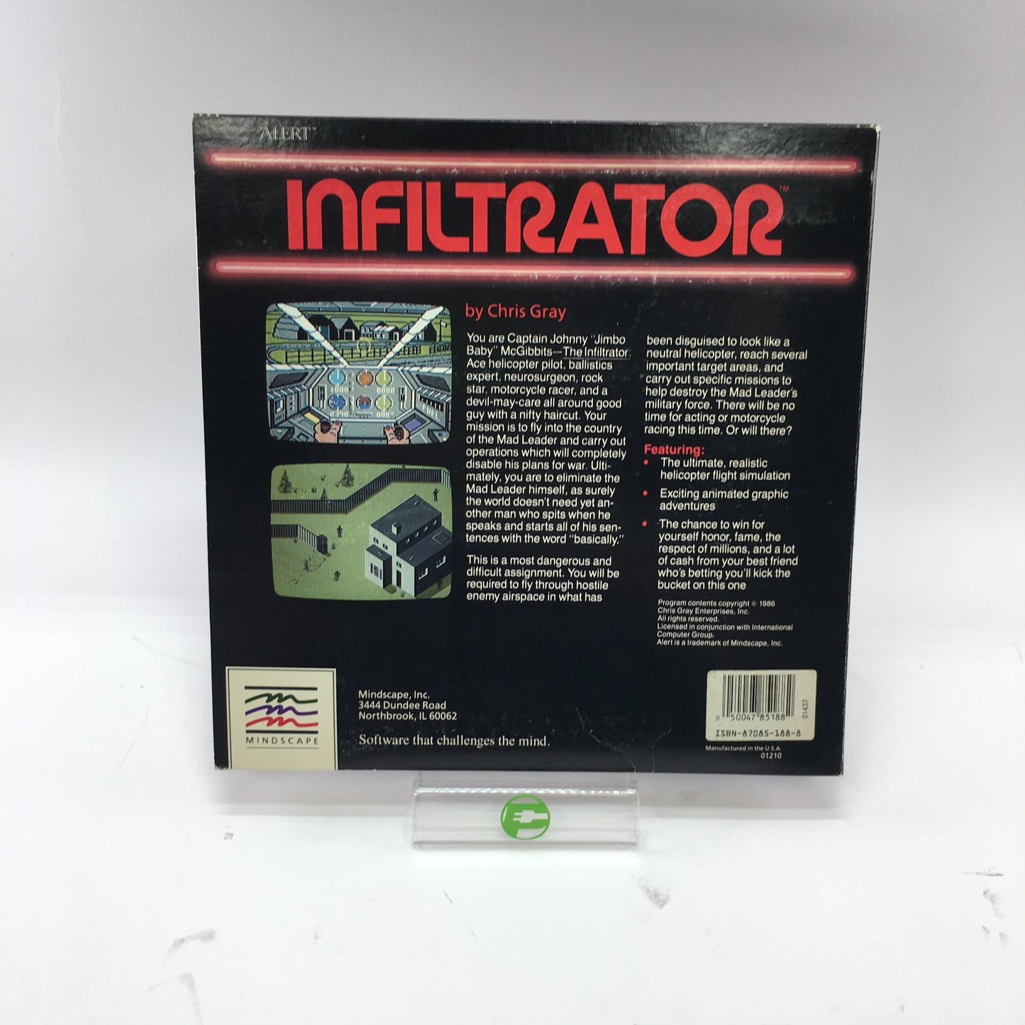 Infiltrator (PC, 1986) Complete in Original Box w/ Manual, Good Condition, CIB